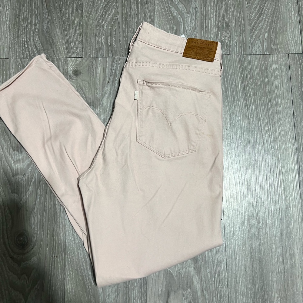 Levi’s 721 High Rise Skinny Ankle Jeans 31 Women’s Light Pink Stretch Denim
